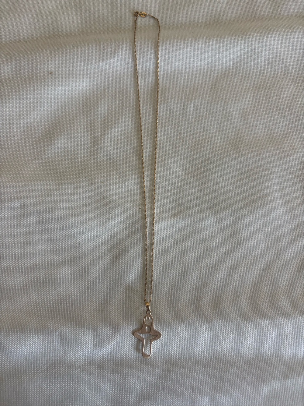 Delicate Gold Cross Pendant Necklace - Women Jewelry